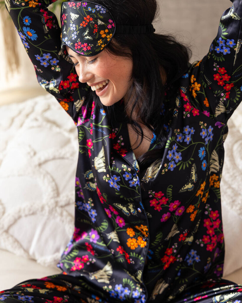 jedwabna pizama revo z dlugimi spodniami rozlaka zestaw spadiora