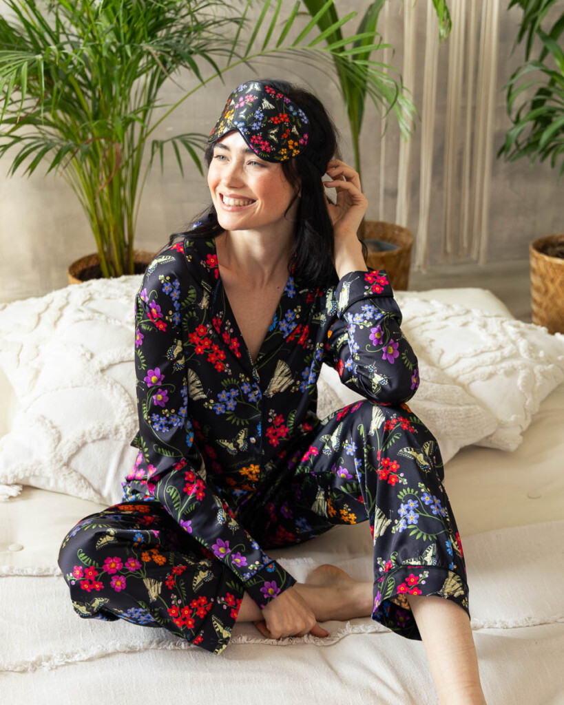 zestaw z dlugimi spodniami rozlaka revo jedwabna pizama spadiora