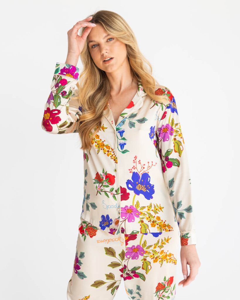 zestaw z dlugimi spodniami dojrzalosc jedwabna pizama spadiora revo