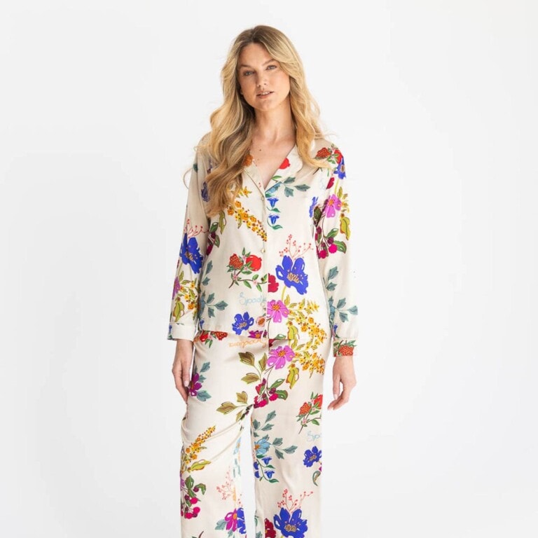 dojrzalosc spadiora revo jedwabna pizama zestaw z dlugimi spodniami