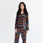 jedwabna pizama revo rozlaka zestaw z dlugimi spodniami spadiora