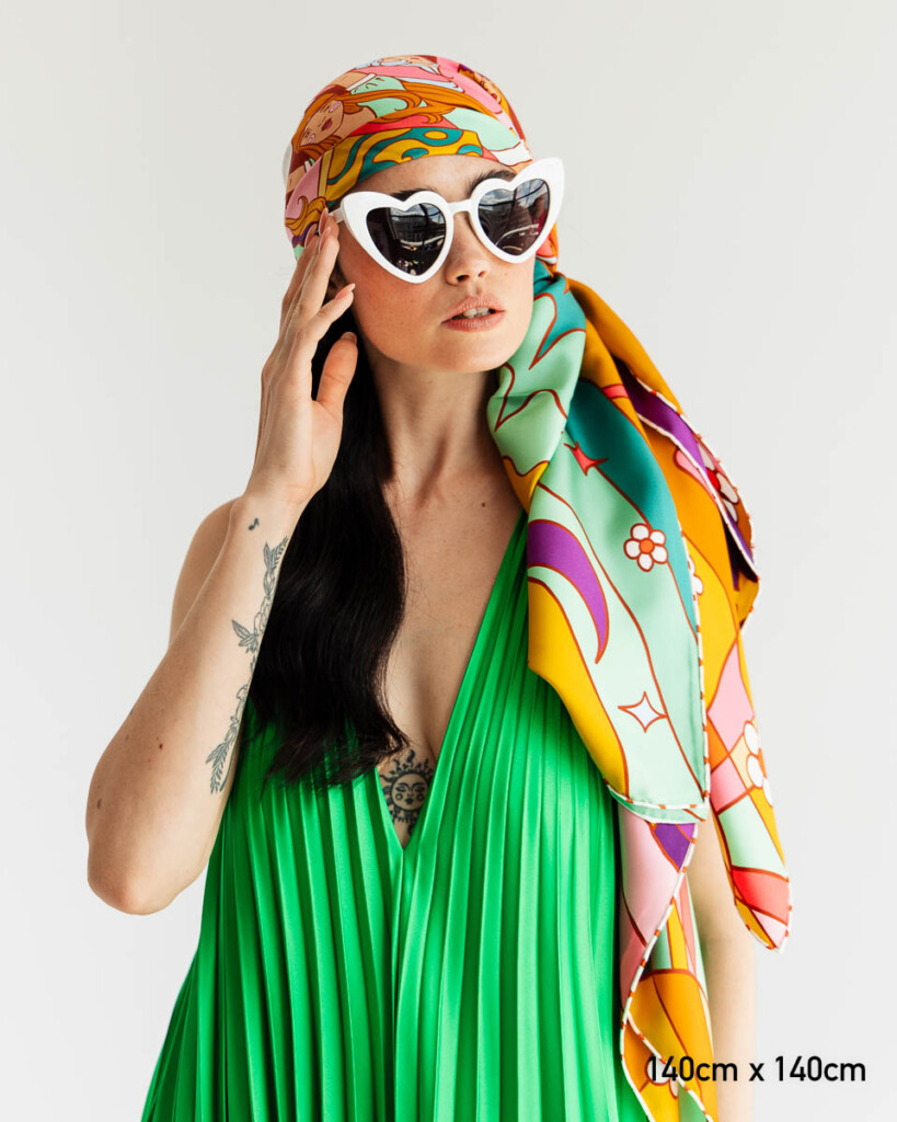 apaszka jedwabna dwustronna usta spadiora 2