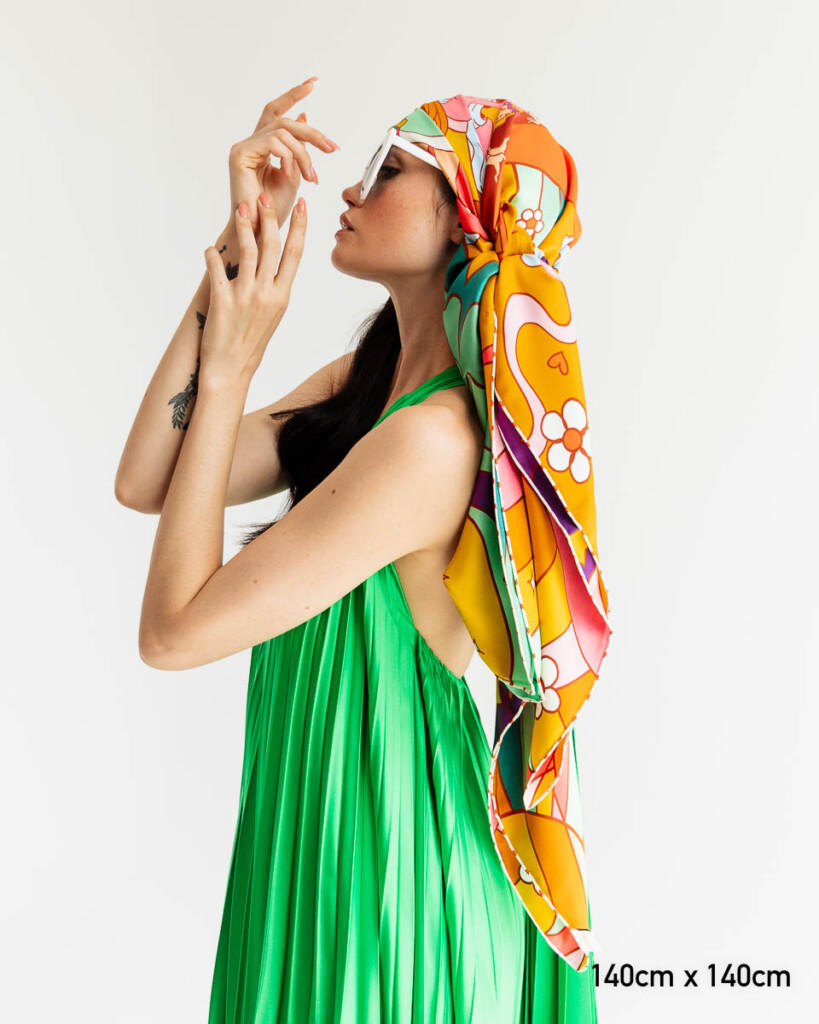 apaszka jedwabna dwustronna usta spadiora 4