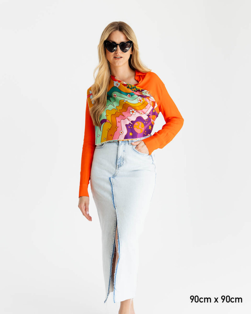 apaszka jedwabna dwustronna usta spadiora 6