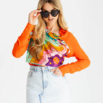 apaszka jedwabna dwustronna usta spadiora 7