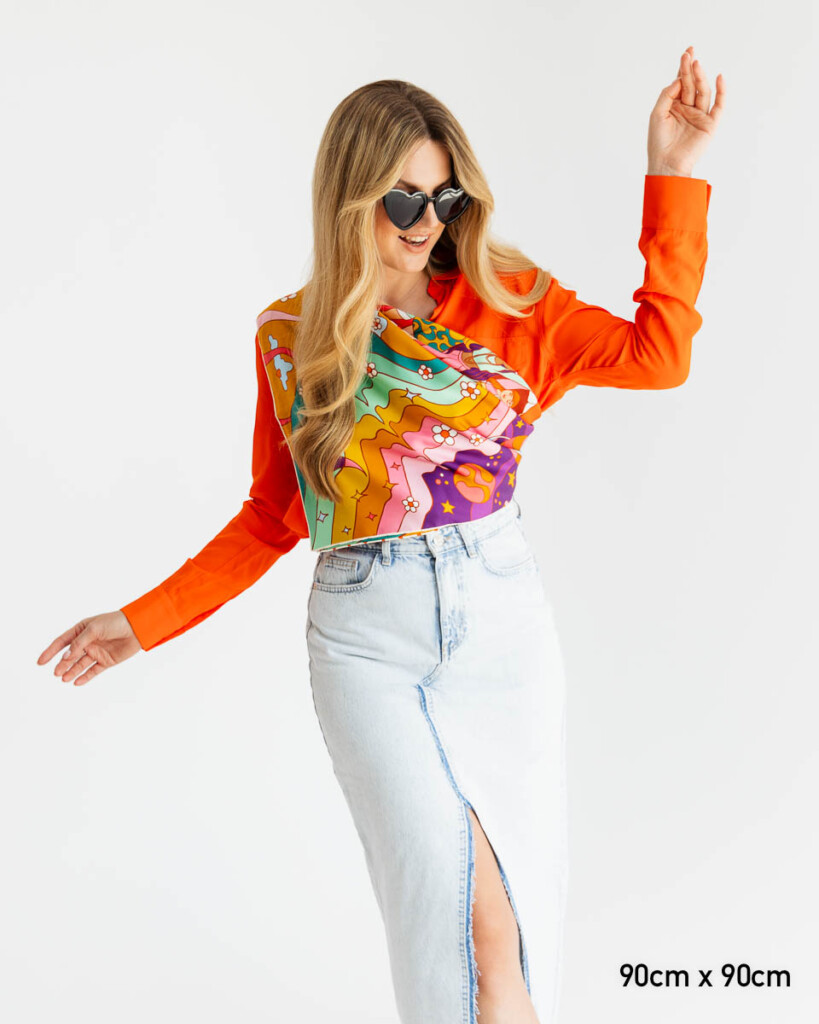 apaszka jedwabna dwustronna usta spadiora 8