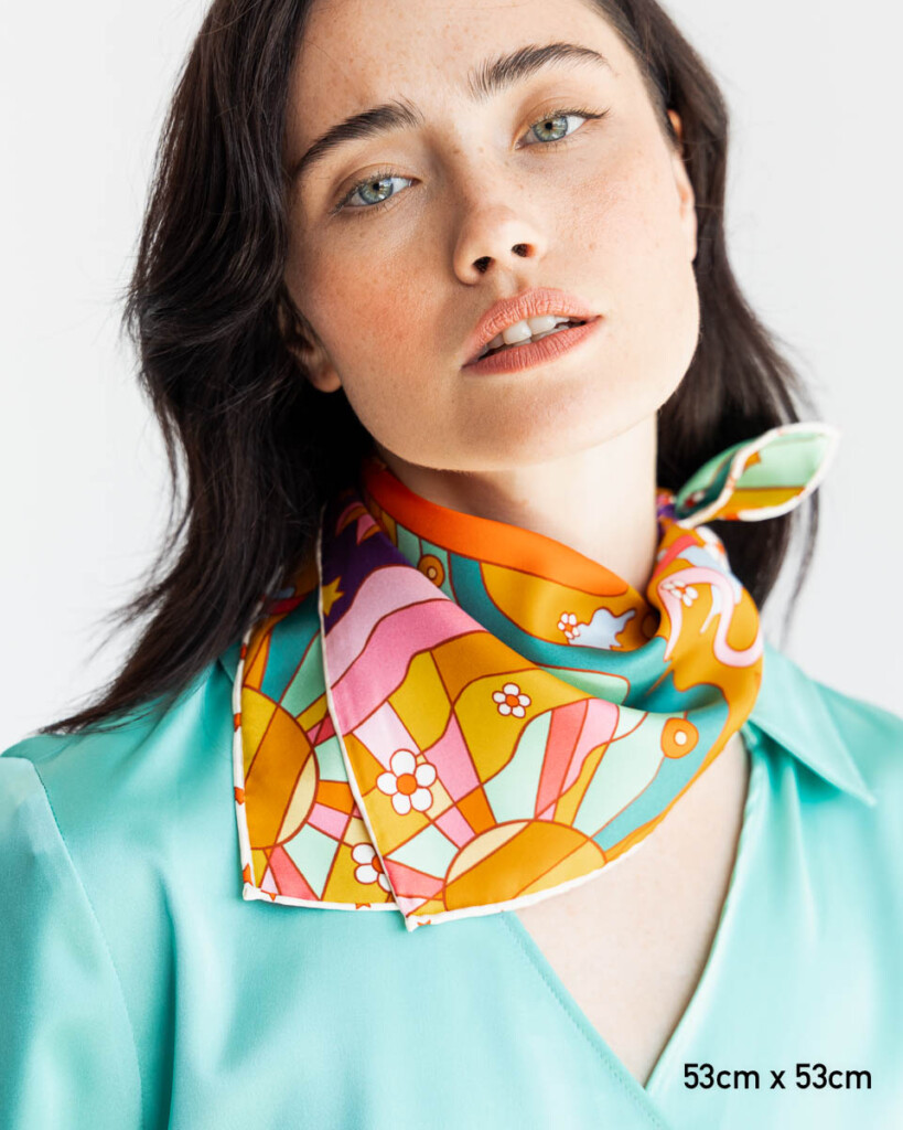 apaszka jedwabna dwustronna usta spadiora 9