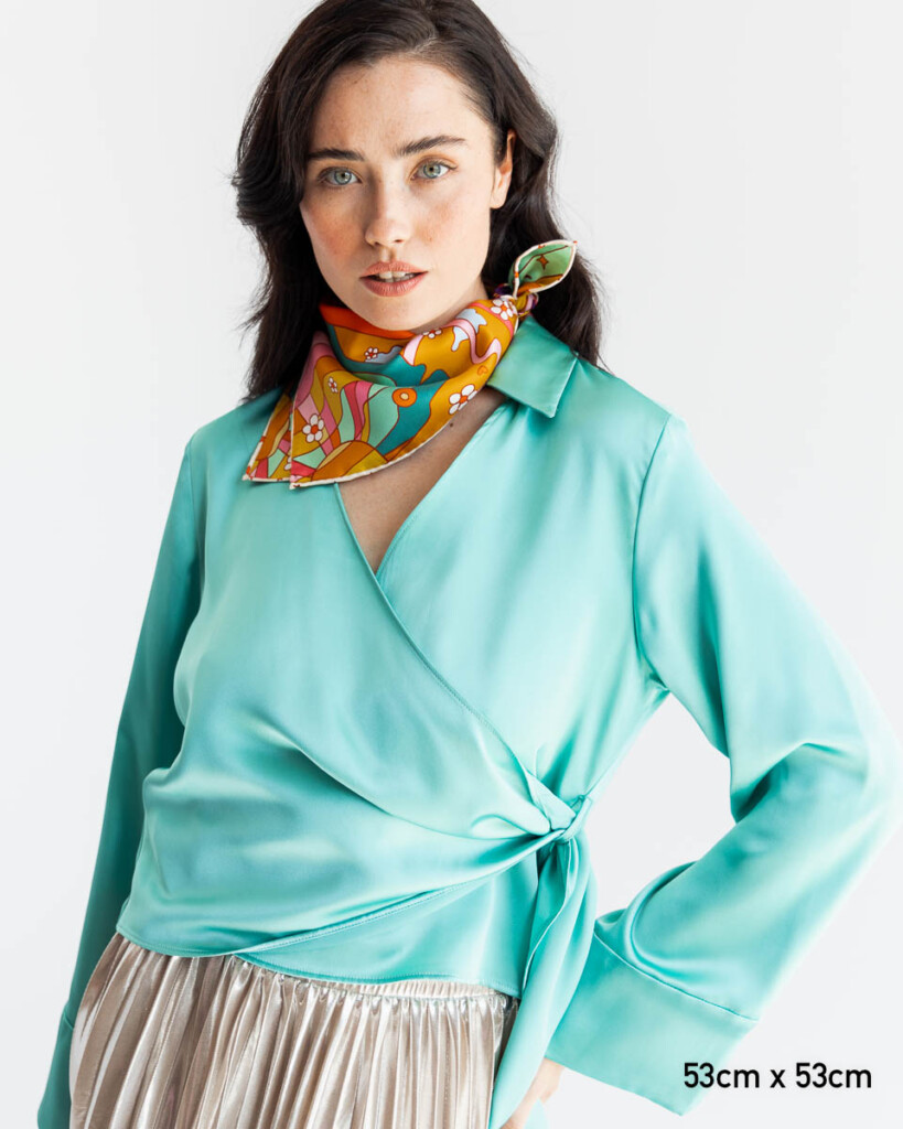 apaszka jedwabna dwustronna usta spadiora 11