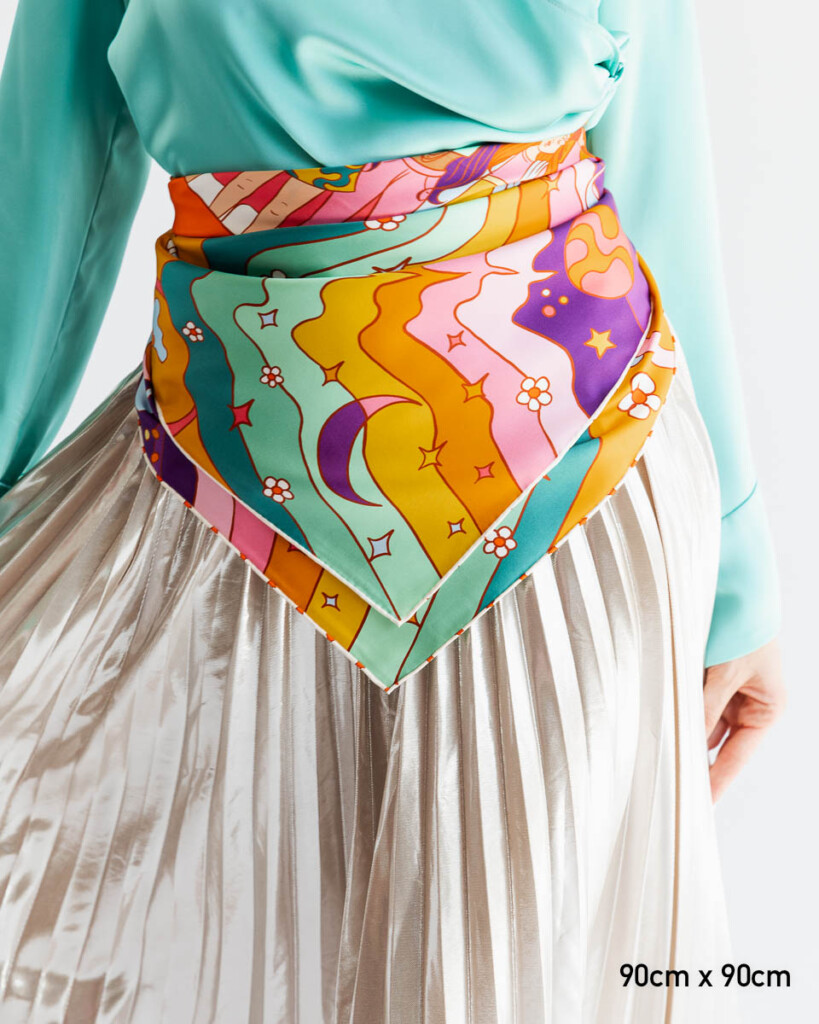 apaszka jedwabna dwustronna usta spadiora 13