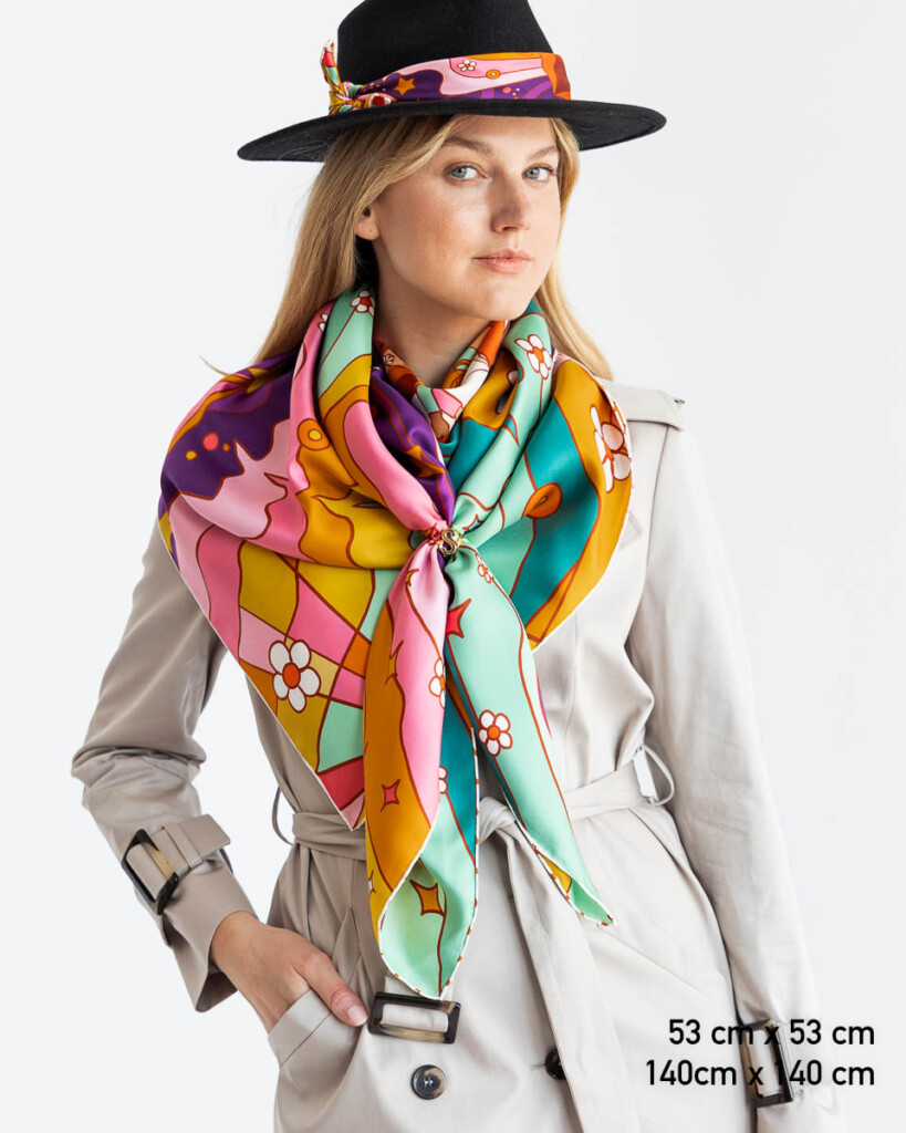 apaszka jedwabna dwustronna usta spadiora 4