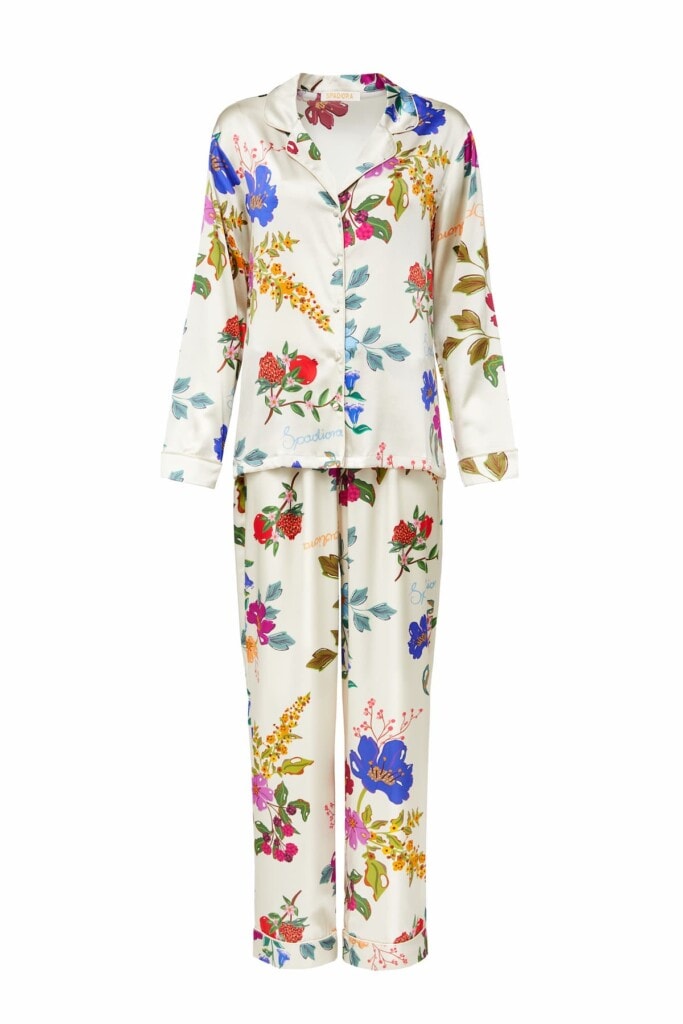 jedwabna satynowa pizama revo dojrzalosc zestaw z dlugimi spodniami spadiora 1