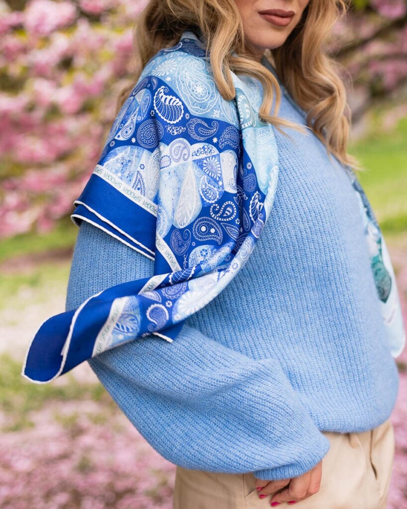 apaszka jedwabna dwustronna gora lodowa spadiora