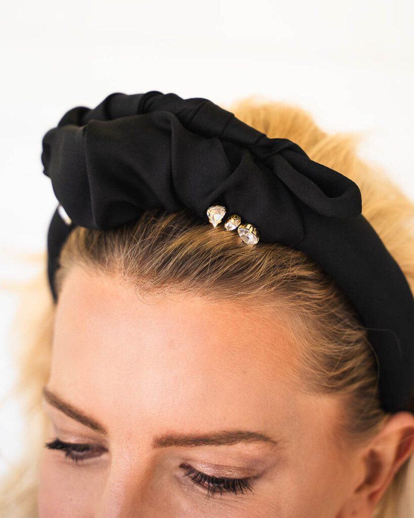 ornamo spadiora jedwabna opaska na wlosy czarna