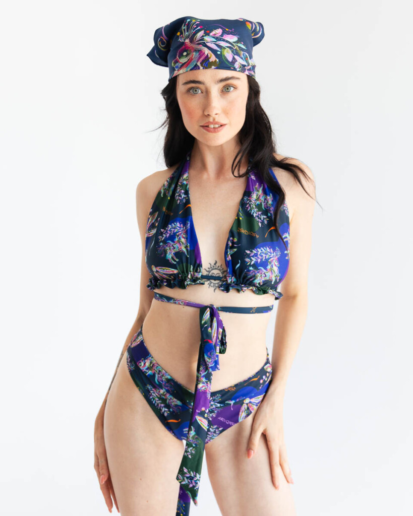 spadiora kapielowy kostium dwuczesciowy ripozi konik mazurski granat