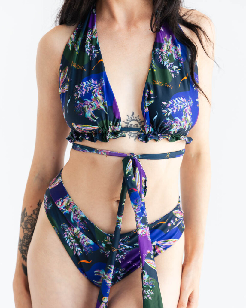 konik mazurski granat spadiora kostiu kapielowy dwuczesciowy ripozi