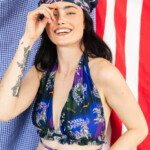 dwuczesciowy ripozi konik granat mazurski kostium kapielowy spadiora