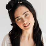 jedwabna opaska do wlosow ornamo czarna spadiora 2