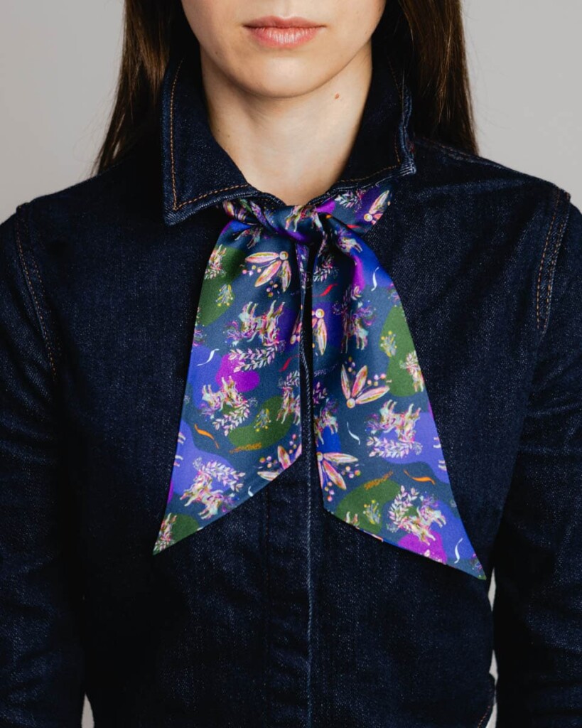 jedwabne twilly konik mazurski granat spadiora 1