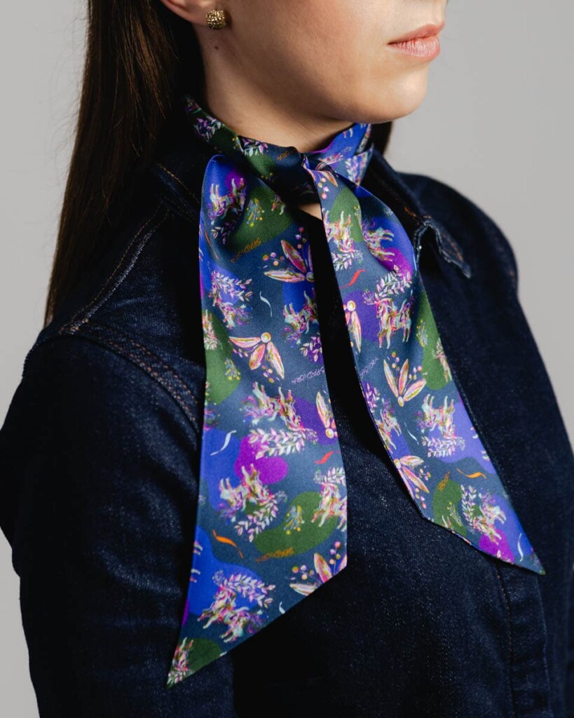 jedwabne twilly konik mazurski granat spadiora 3