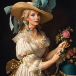 jedwabna apaszka usta spadiora elisabeth vigee le brun maria antonina w muslinowej sukience