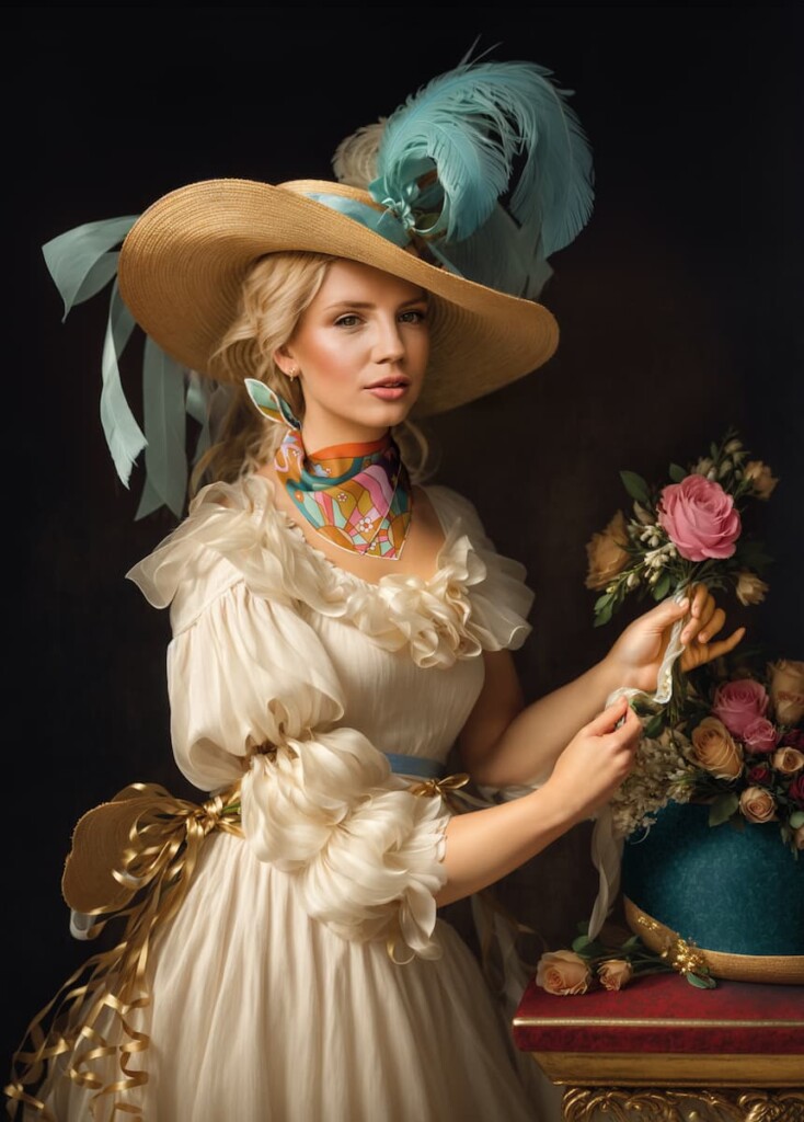 jedwabna apaszka usta spadiora elisabeth vigee le brun maria antonina w muslinowej sukience