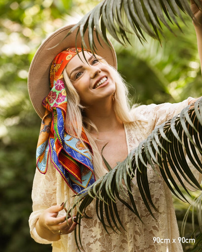 apaszka jedwabna dwustronna fauna spadiora 9