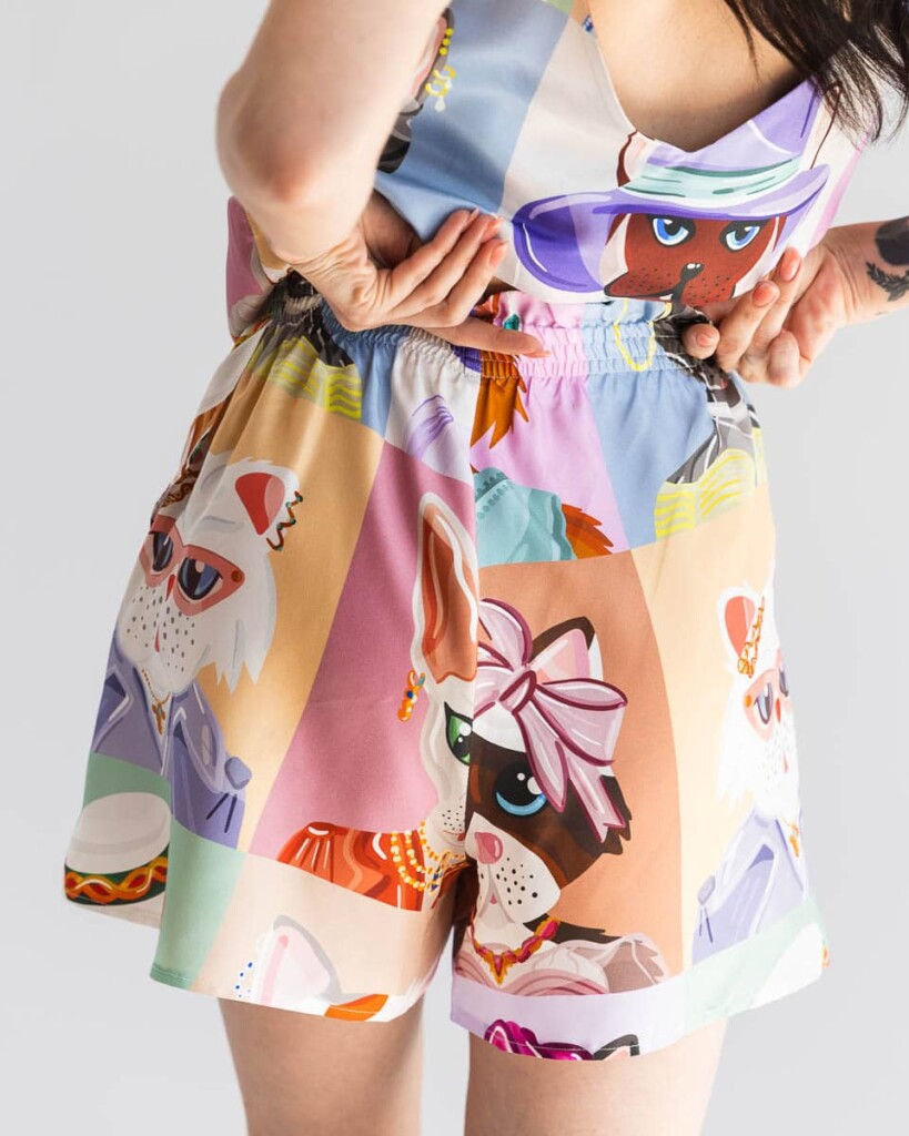 jedwabny top sereno jedwabne szorty fino koty spadiora 9