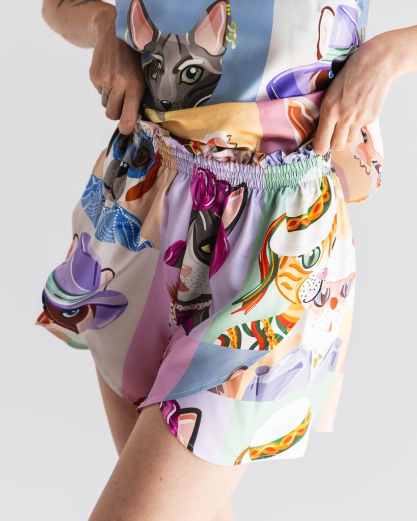 jedwabny top sereno jedwabne szorty fino koty spadiora 10