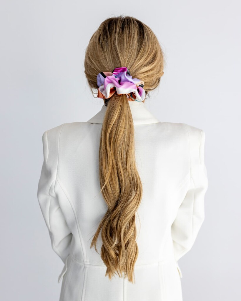 jedwabna gumka scrunchie koty spadiora