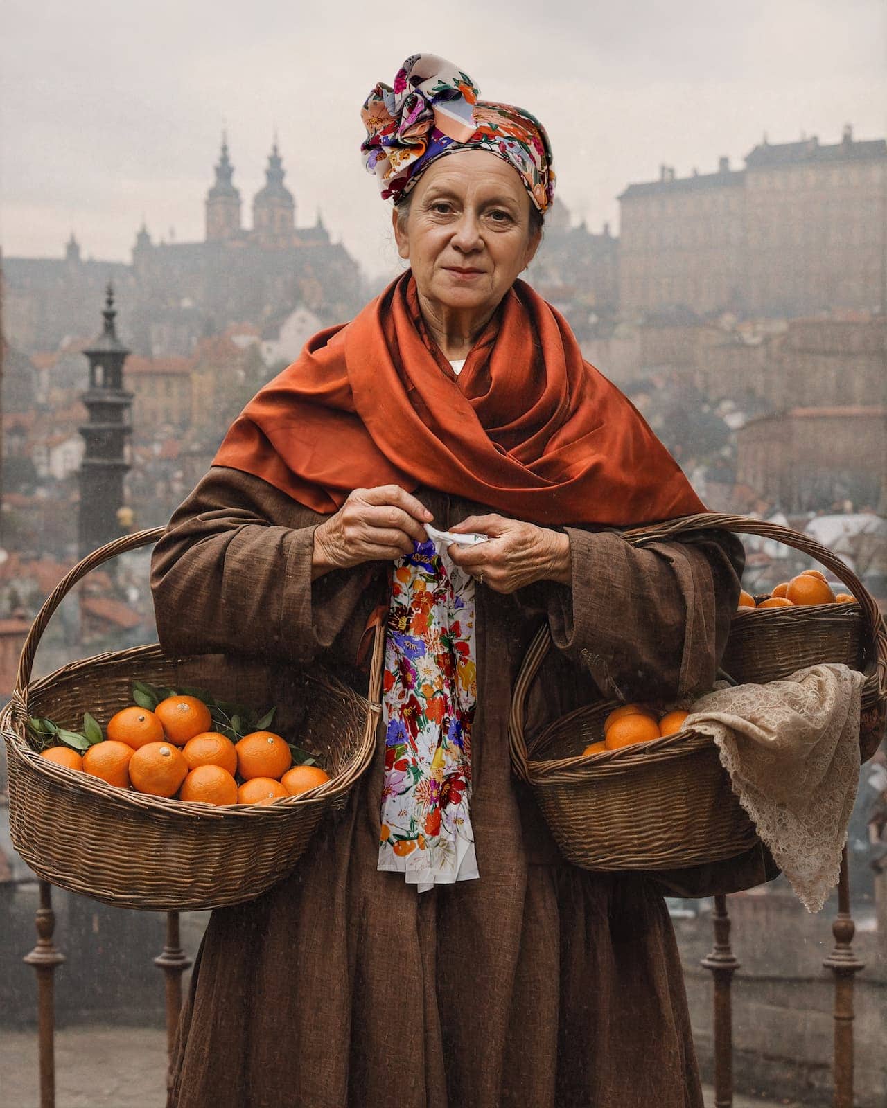Apaszka jedwabna Dojrzałość - Wielcy Malarze x Spadiora