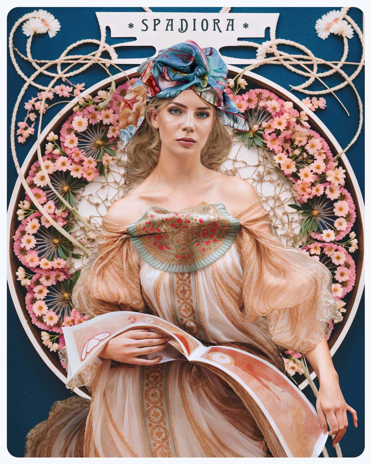 Apaszka jedwabna Ocean - Wielcy Malarze x Spadiora