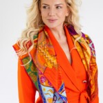 apaszka jedwabna dwustronna fauna spadiora 12