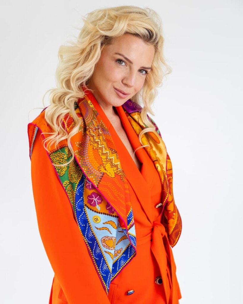 apaszka jedwabna dwustronna fauna spadiora 13