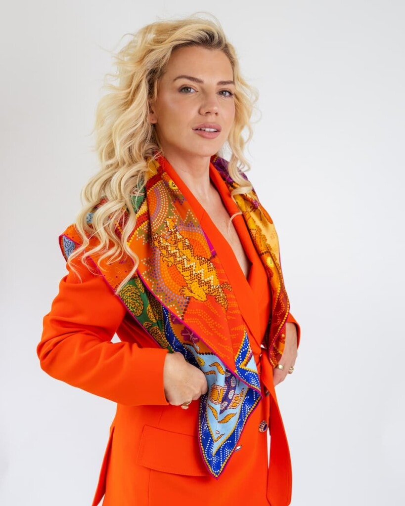 apaszka jedwabna dwustronna fauna spadiora 14