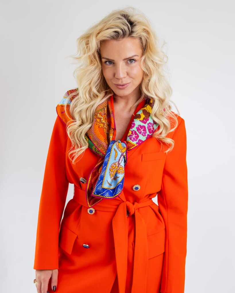 apaszka jedwabna dwustronna fauna spadiora 15