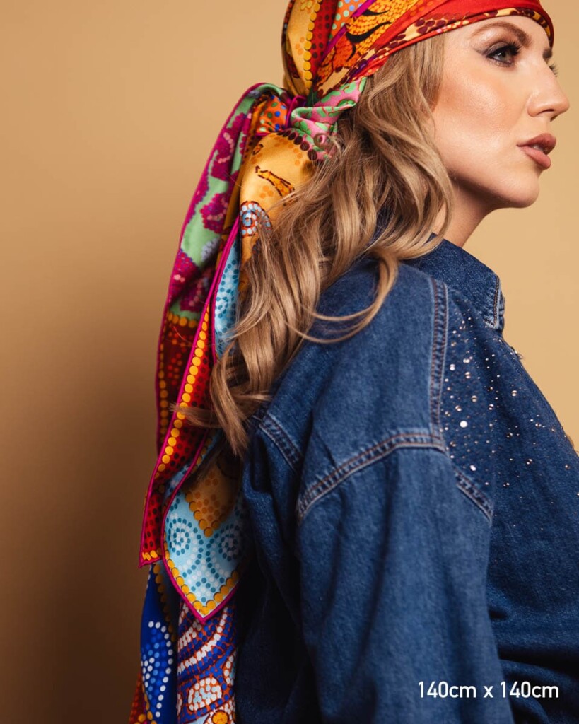 apaszka jedwabna dwustronna fauna spadiora 17