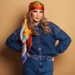 apaszka jedwabna dwustronna fauna spadiora 27