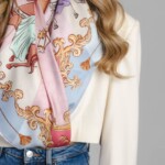 jedwabna apaszka karuzela krolewski blekit spadiora 5