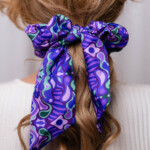 gumka scrunchie z szarfa kalejdoskop spadiora 1