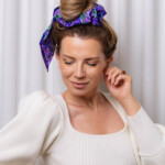 gumka scrunchie z szarfa kalejdoskop spadiora 4