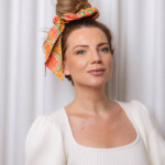 gumka scrunchie z szarfa kalejdoskop spadiora 3