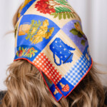 jedwabna apaszka dwustronna makatka spadiora 5