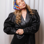 jedwabna apaszka dwustronna makatka spadiora 9