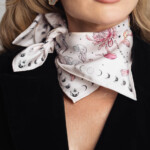 jedwabna apaszka dwustronna kwiaty zodiaku spadiora 9