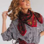 apaszka jedwabna dwustronna wisnie spadiora 35