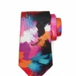 jedwabny krawat meski pedzel spadiora