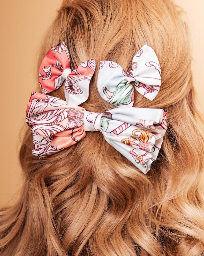 jedwabna kokarda do wlosow ondo arko karuzela pudrowy roz spadiora 1