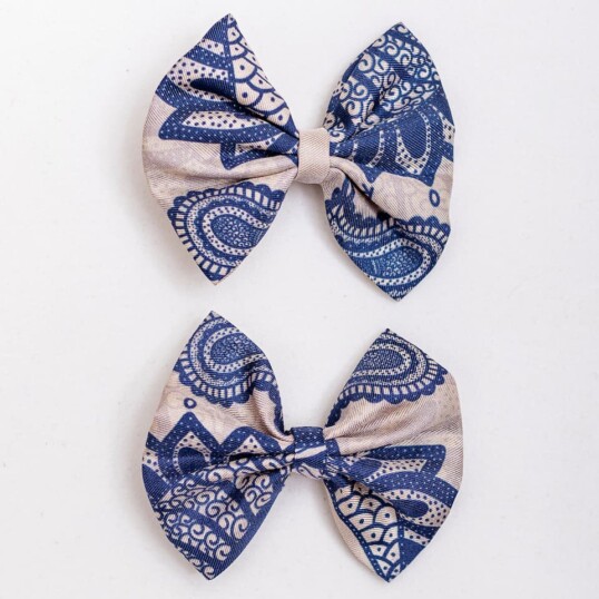 zestaw dwoch spinek do wlosow z jedwabnymi kokardkami arko duma spadiora 1