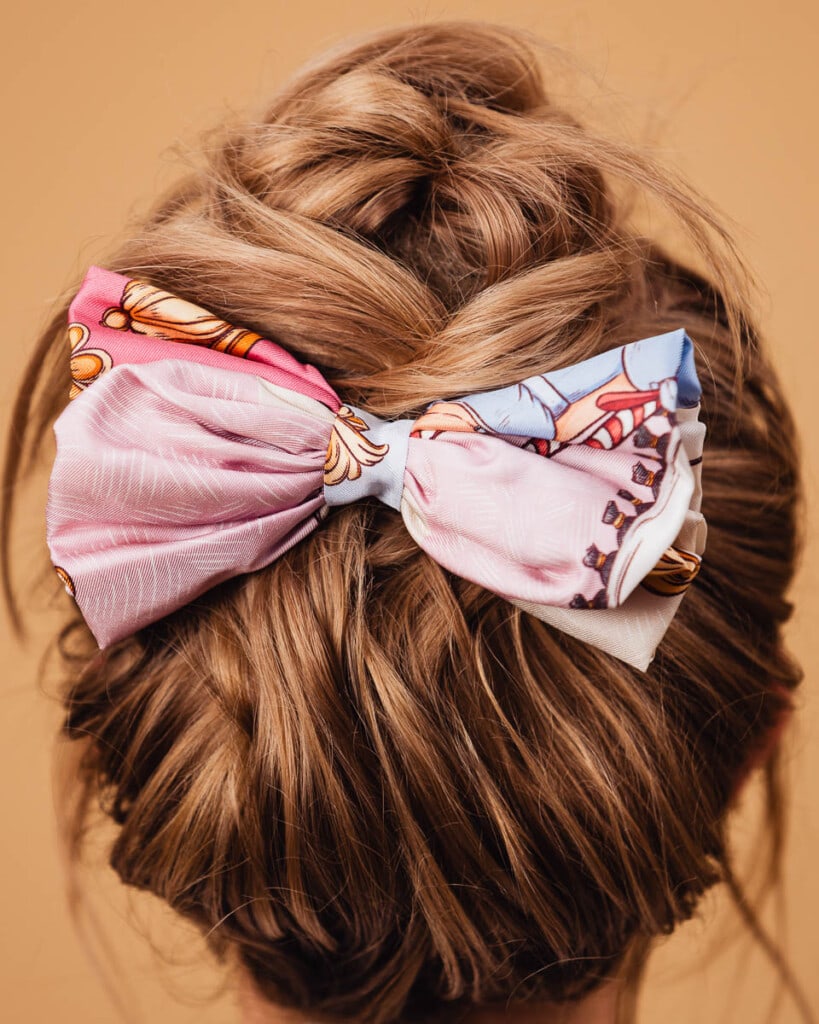 jedwabna kokarda do wlosow ondo karuzela krolewski blekit spadiora 7