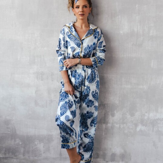 jedwabna satynowa pizama revo duma zestaw z dlugimi spodniami spadiora 17